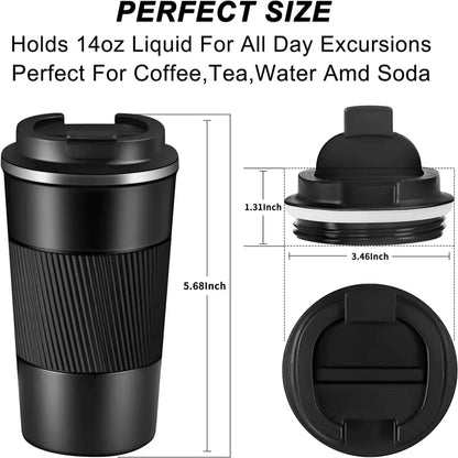 350ML Stainless Steel Thermos Mug Leak-Proof Thermos Coffee Vacuum Cup Travel Thermal Vacuum Flask Insulated Cup Water Bottle