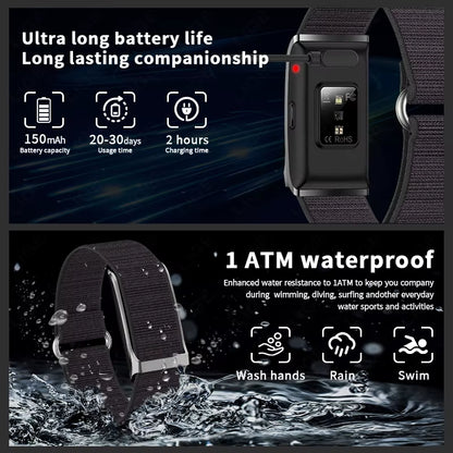 No Screen Smart Watch Men'S Sports Outdoors Fitness Heart Rate Monitor 1ATM Waterproof New Smartwatch for Andrio IOS 2025