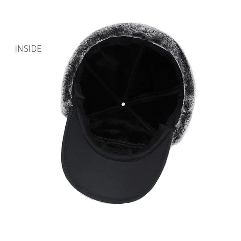 2024 Winter Warm Thickened Artificial Fur Baseball Hat Men'S and Women'S Skiing Soft Extreme Cold Hat Fishing Hat Outdoor