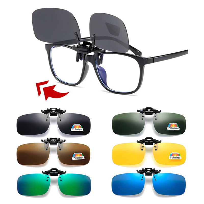 Uv Protection Polarized Fishing Glasses Clip Lenses Night Vision Glasses Clip Polarized Clips Outdoor Shading Lenses Pesca